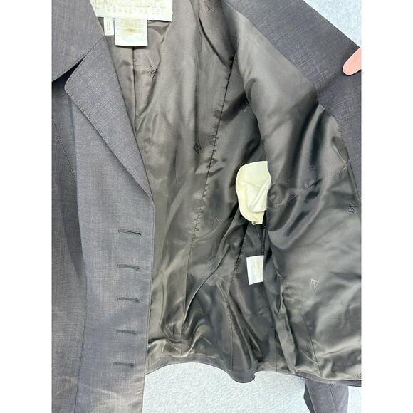 Vintage Escada Margaretha Ley Womens Size 38 Blazer Dark Gray 5 Button - Picture 12 of 13